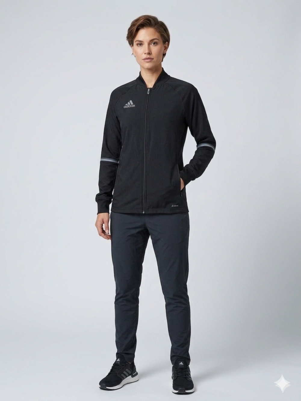 adidas Black Lightweight Full-Zip Training Jacket